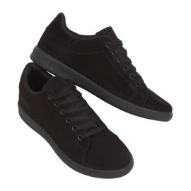 Fekete velúr fekete női cipők 6301