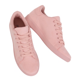 Női rózsaszín velúr cipők 6301 Pink