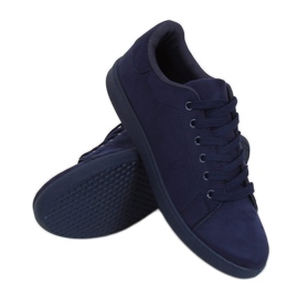 Navy blue velúr női cipők 6301 sötétkék