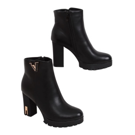 Fekete 1032A-GA Fekete platformcsizma