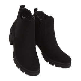 Fekete csizma széles sarkú XJ-25 Fekete