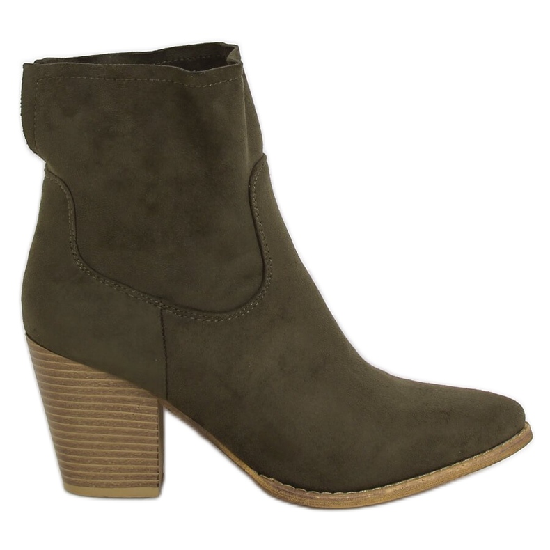 Zöld magas sarkú csizma M398 Zöld