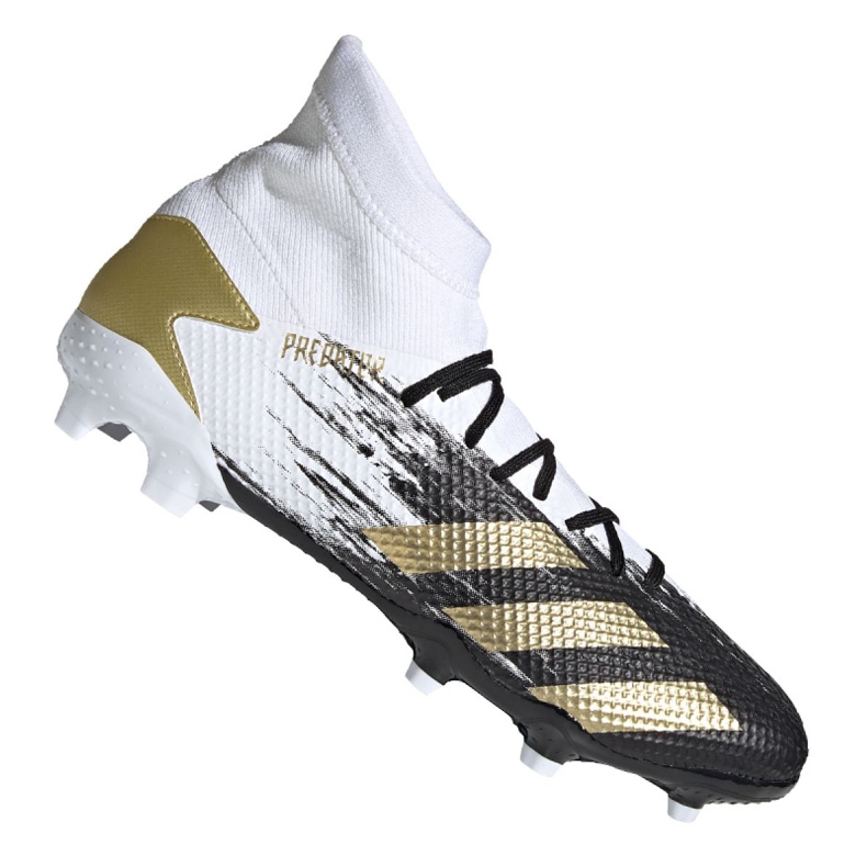 Adidas Predator 20.3 Fg M FW9196 futballcipő fekete, fehér, fekete, arany fehér