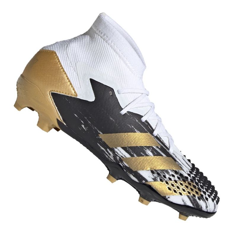 Adidas Predator 20.1 Fg Jr FW9208 futballcipő fekete, fehér, fekete, arany fehér