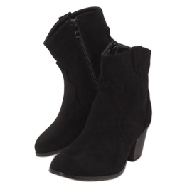 Fekete magas sarkú cowboy csizma 100-985B0-2 Fekete