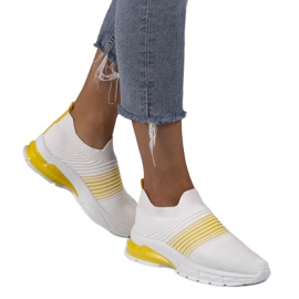 Fehér és sárga sportcipő 8087-SP