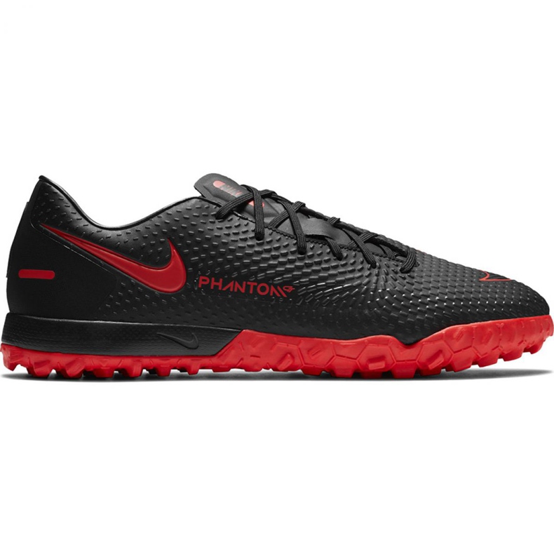 Nike Phantom M Gt Academy Tf CK8470 060 futballcipő fekete piros fekete