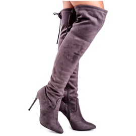 SEA Női csizma a magas sarkú szürke Timor SEA Női csizma a magas sarkú szürke Timor