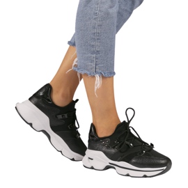 Fekete Lycra cipők C947