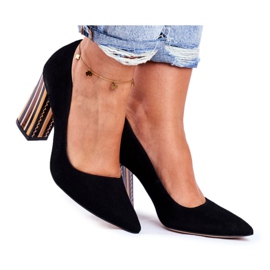 PV3 Női szivattyú Visconi Suede Black 7417302/200 fekete