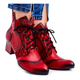 Női csizma Bőr Maciejka Red 03194 piros