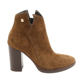 Gamis Bőr velúr csizma a 4018 oszlopon barna