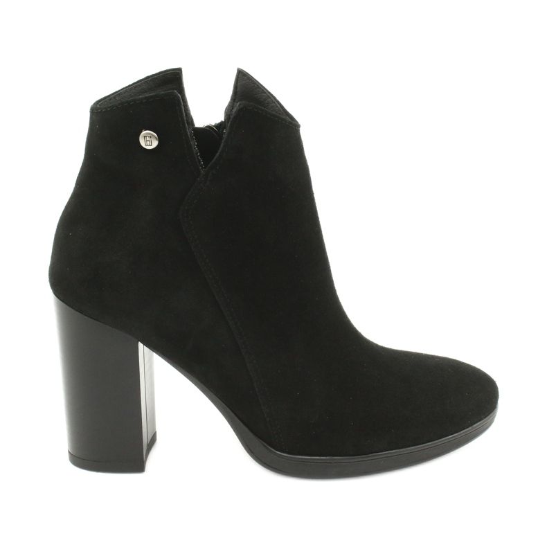 Gamis Bőr velúr bokacsizma 4018 fekete