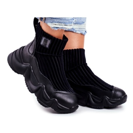 Női magas sportcipő Big Star Black GG274607 fekete