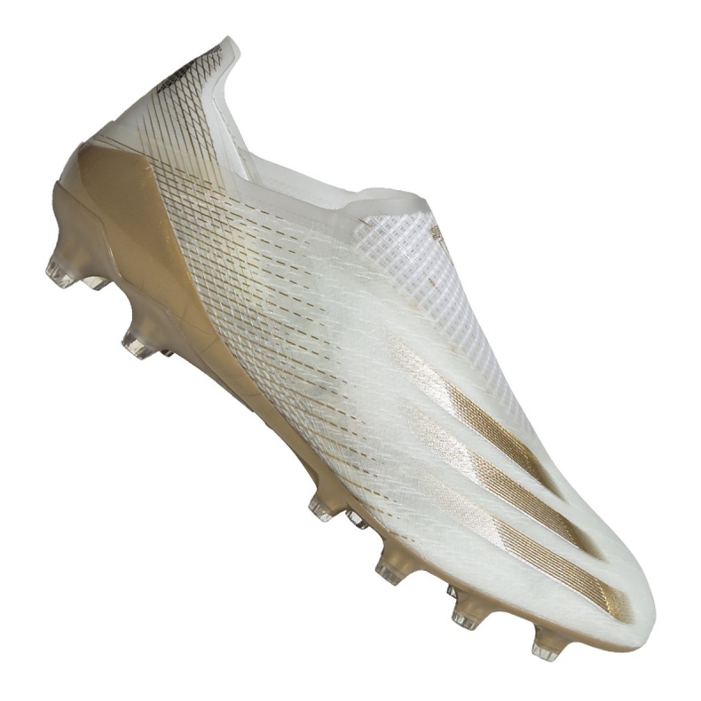 Adidas X Ghosted + Ag M FW9562 futballcipő fekete, fehér, arany fehér