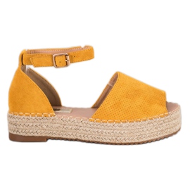 SHELOVET Sárga Espadrilles Open Toe