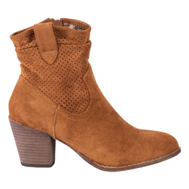 Bestelle Klasszikus áttört cowboy csizma barna Bestelle Klasszikus áttört cowboy csizma barna