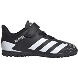 Adidas Predator 20.4 H&L Tf Jr FW9225 futballcipő fehér fekete Adidas Predator 20.4 H&L Tf Jr FW9225 futballcipő fehér fekete