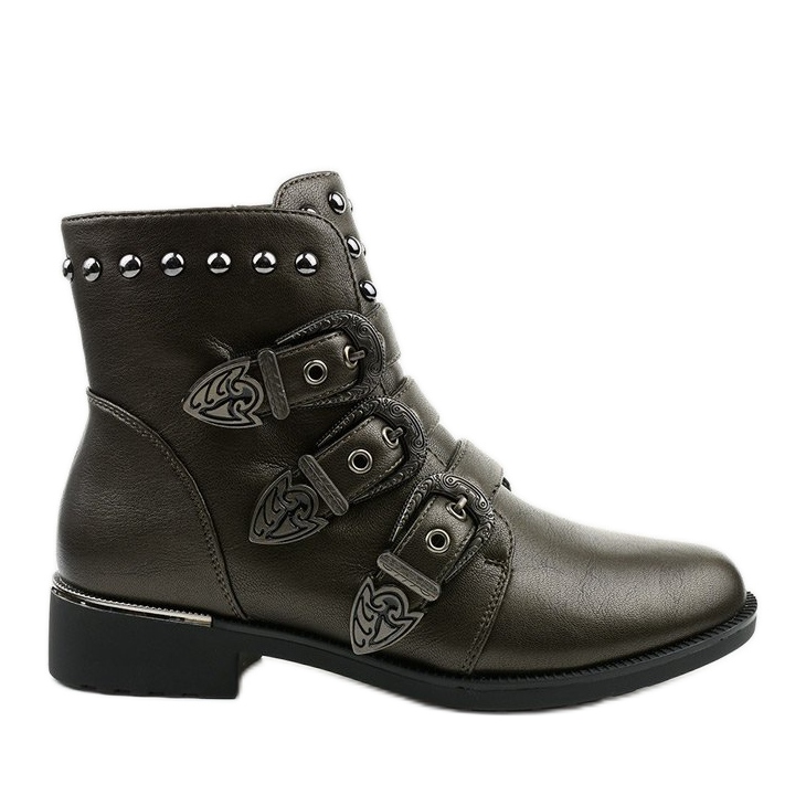 Női barna csizma Aotoria betűkkel