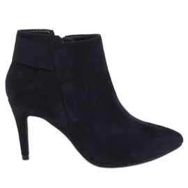 Navy blue csizma magas sarkú 3148 Blue sötétkék