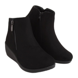 Fekete Fekete ékcsizma E3267 Fekete