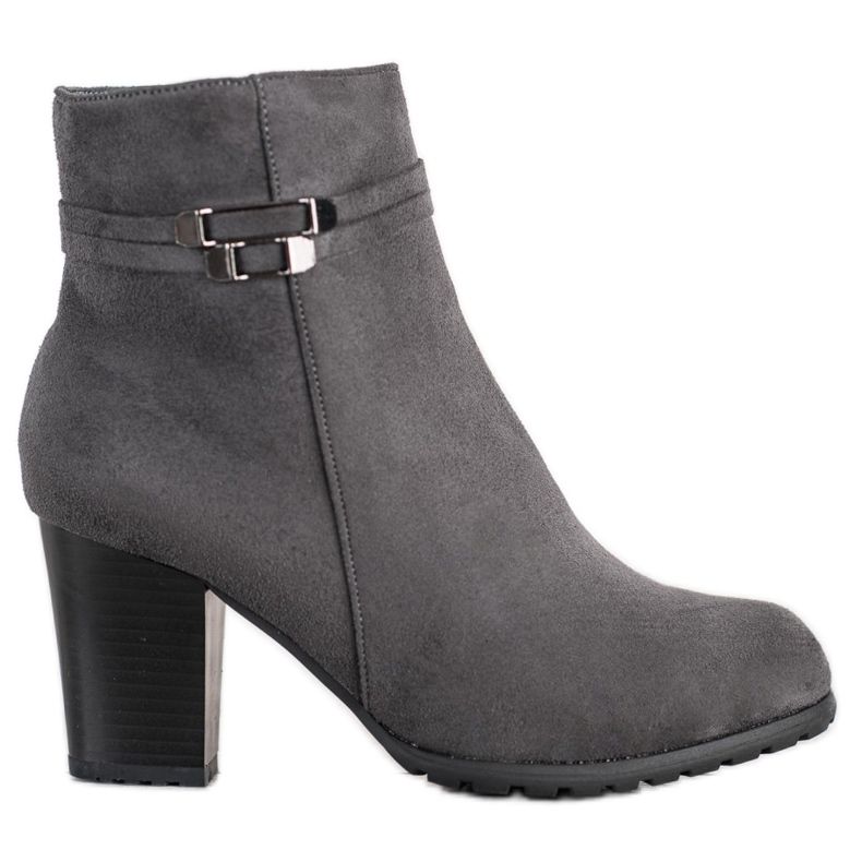 Goodin Szürke csizma dekoratív övvel Goodin Szürke csizma dekoratív övvel