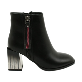 Elegáns fekete sarkú női bokacsizma Filippo DBT1548/20 BK Elegáns fekete sarkú női bokacsizma Filippo DBT1548/20 BK