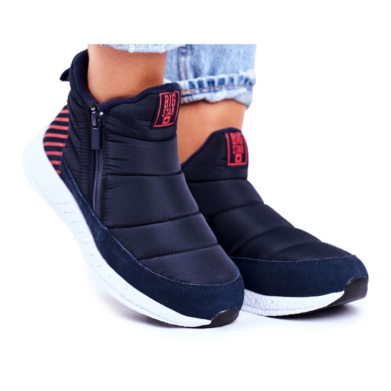 Női ifjúsági hócsizma Big Star Navy Blue GG274471 sötétkék Női ifjúsági hócsizma Big Star Navy Blue GG274471 sötétkék