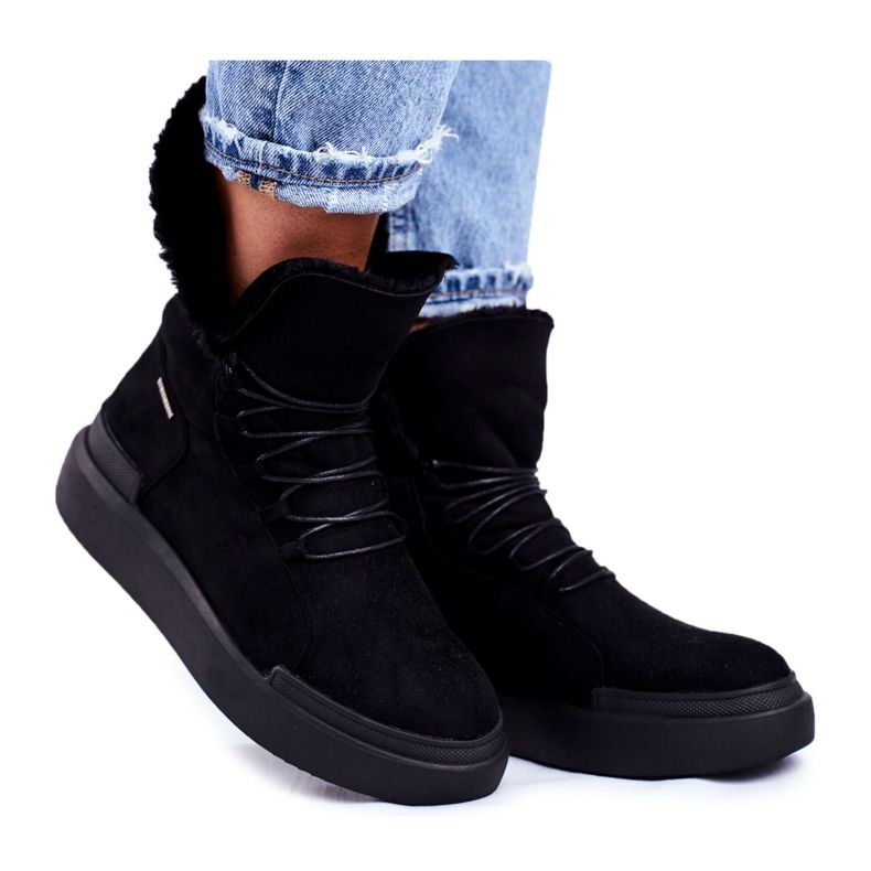 Női hócsizma Big Star Black GG274990 fekete