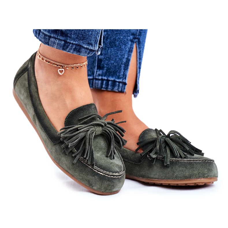 Női cipők Maciejka bőr olajbogyó 04830-24 zöld