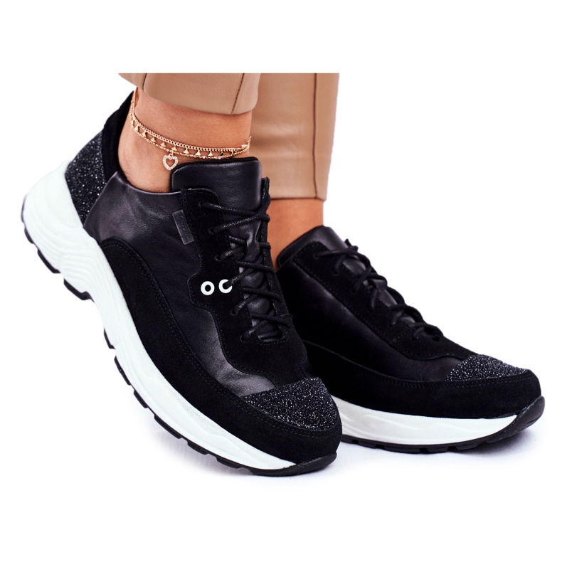 Női sportcipő Cipők Maciejka Bőr 04845-01 fekete