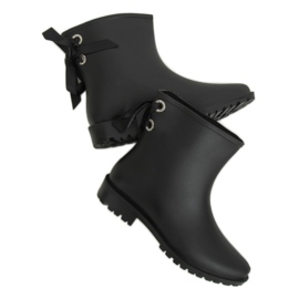 Fekete DC12 Fekete női galoshes íjjal