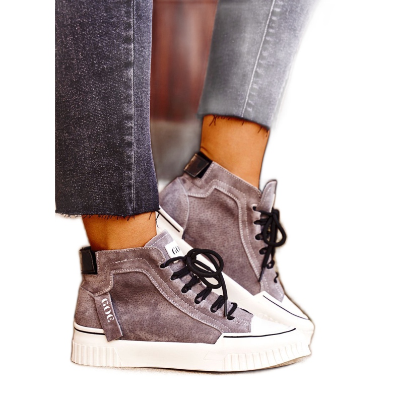 Női sportbőrcipők GOE Grey GG2N3079 barna