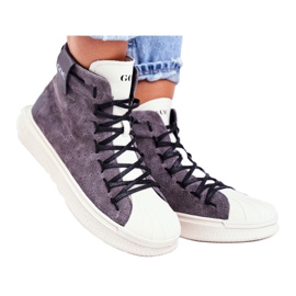 Női sportbőr cipő GOE szürke GG2N3049