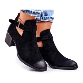 Vinceza Női csizma magas sarkú, kivágással Fekete Szicília