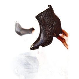 Női csizma sarkú fekete cowboyok Atticus