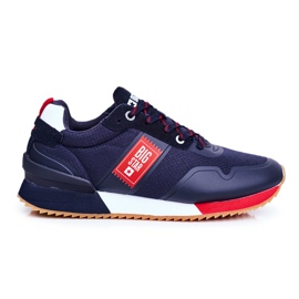 Férfi sportcipő Big Star Navy Blue GG174182 piros sötétkék