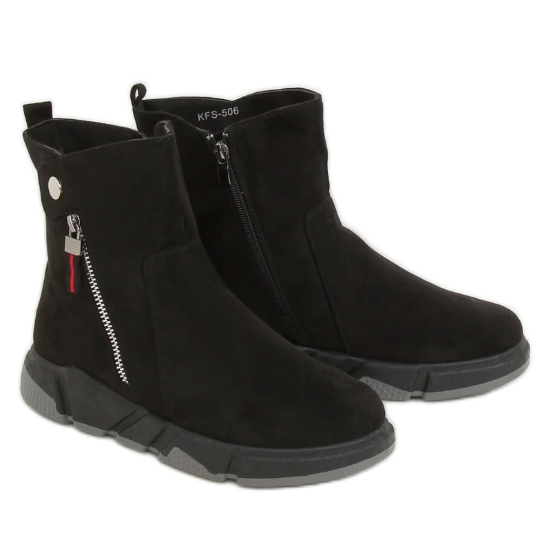 Fekete sportcsizma KFS-506 Fekete