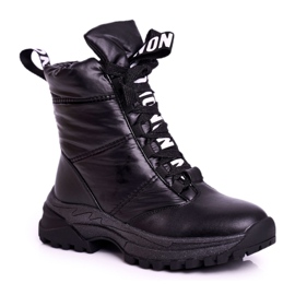 Apawwa Gyermek szőrmével szigetelt hócsizma Fekete Grantes