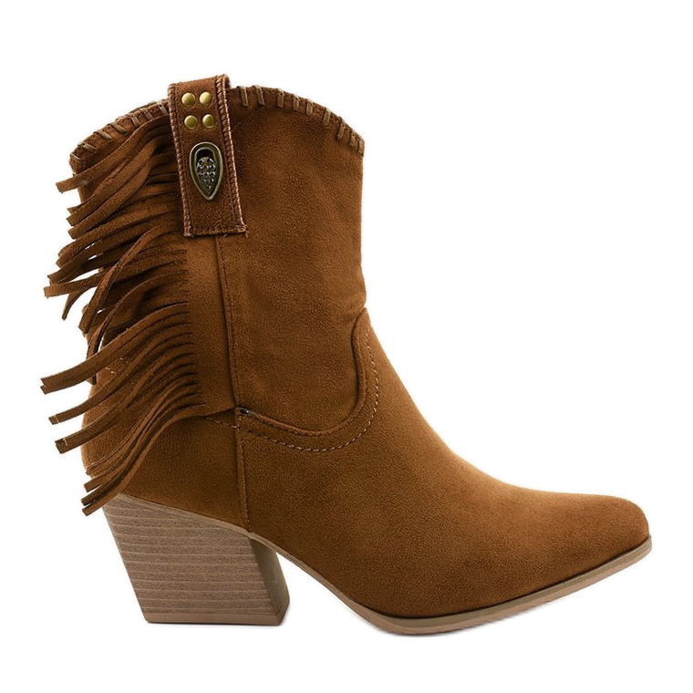 Barna velúr cowboy csizma Lamimeilától