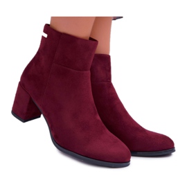 Női csizma magas sarkúban Sergio Leone Burgundy BT522 piros