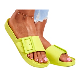 Big Star női papucs zöld csattal, FF274A390