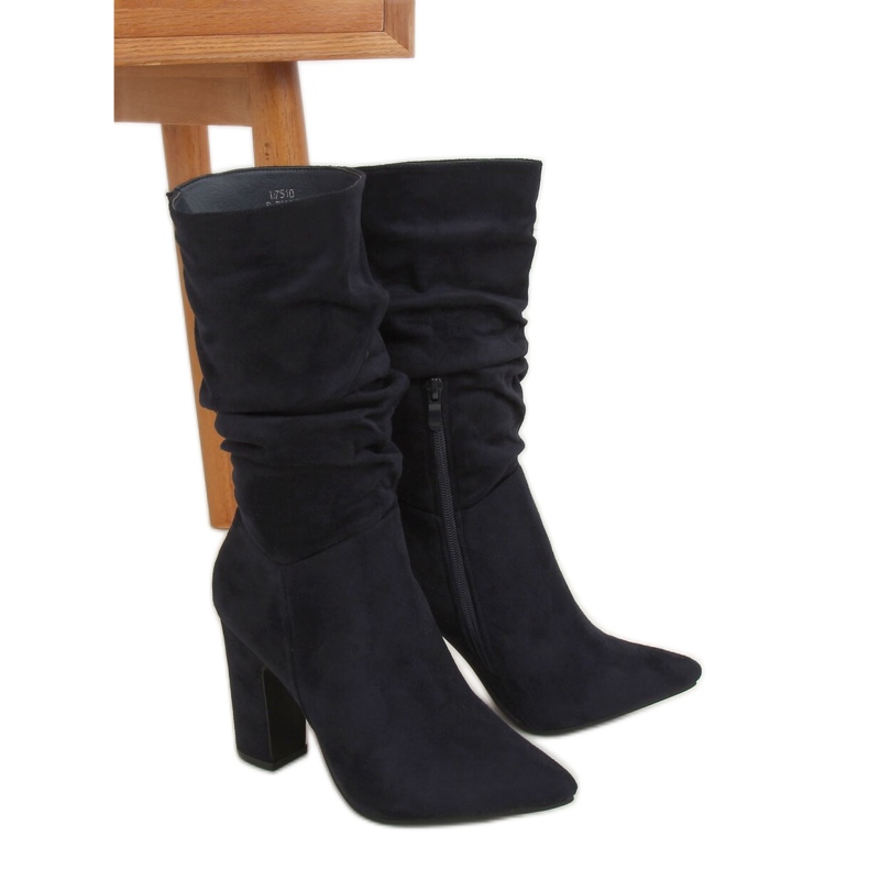 Navy blue magas csizma D7510 D.BLUE sötétkék Navy blue magas csizma D7510 D.BLUE sötétkék