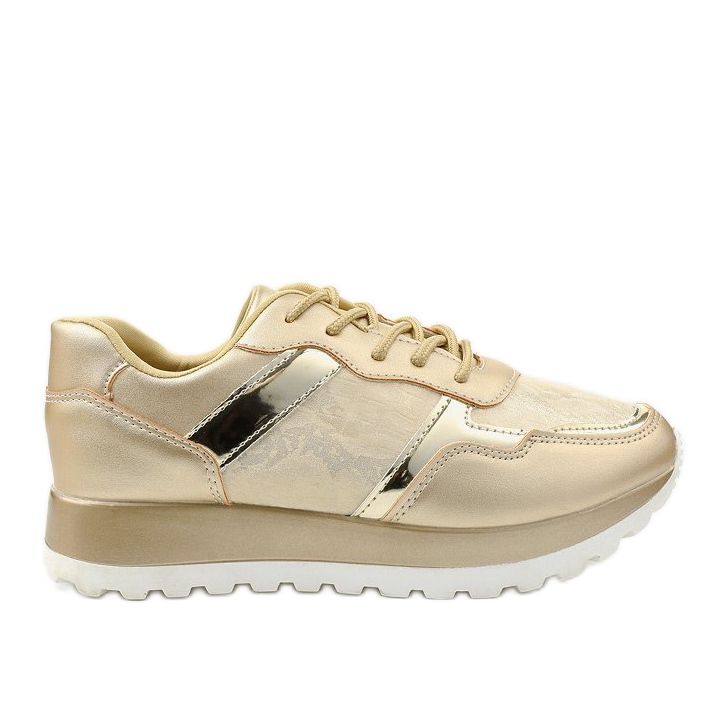 Arany ökobőr sportcipők 2019-447 aranysárga