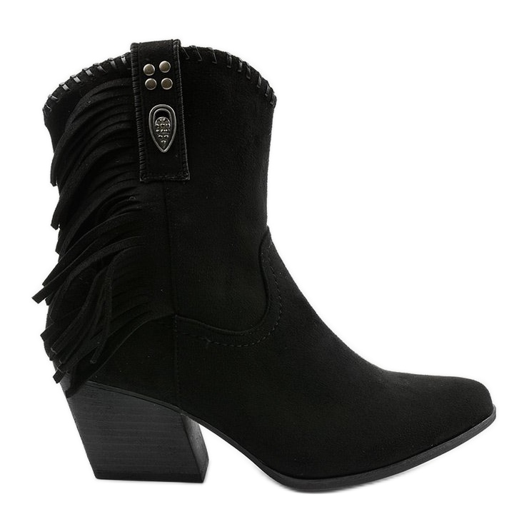 Fekete velúr cowboy csizma Lamimeilától