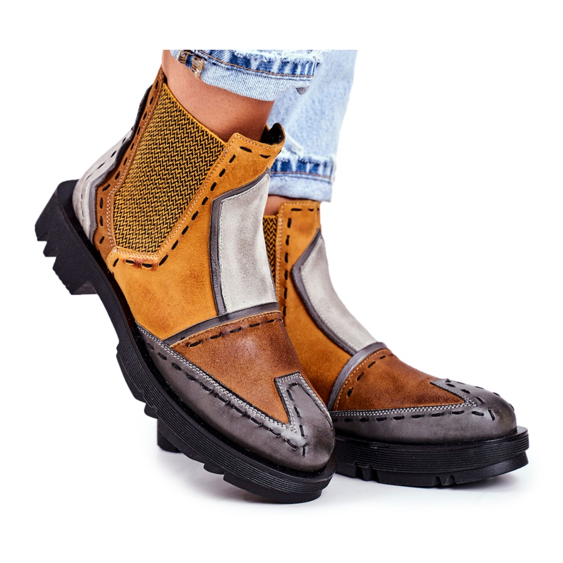 Női bőr Jodhpur csizma Maciejka Sárga 04634 sokszínű Női bőr Jodhpur csizma Maciejka Sárga 04634 sokszínű