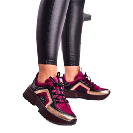 Női Brogues Cipők Maciejka Bőr Burgundia 04731-23 piros sokszínű