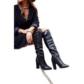 SEA Női csizma a sarkán Meleg fekete Vellma SEA Női csizma a sarkán Meleg fekete Vellma