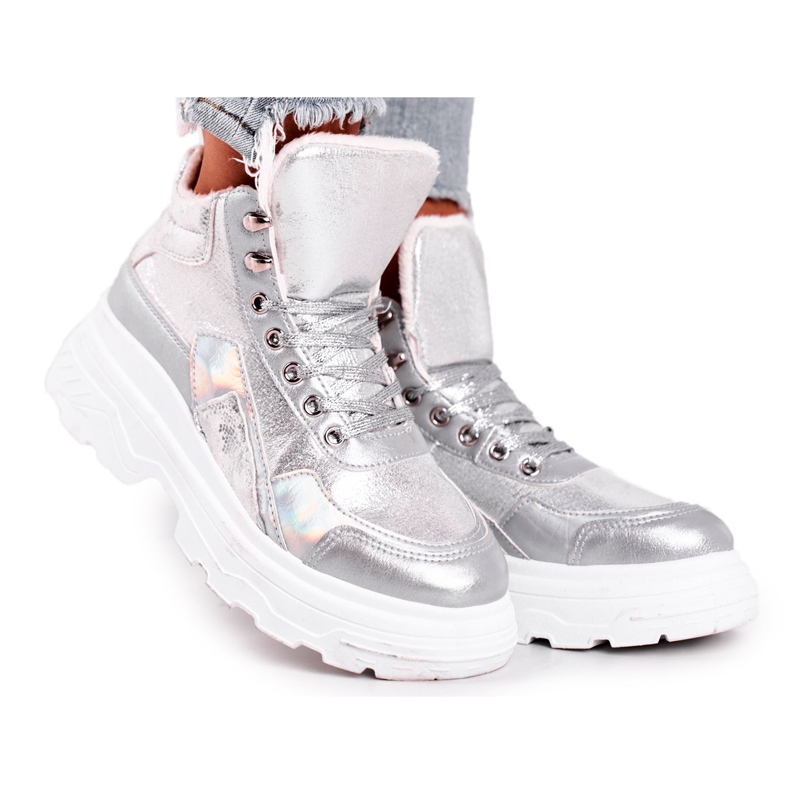 PS1 Női sportcipő melegített ezüst Davan