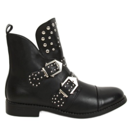 Fekete csizma csapokkal fekete A2300 Fekete